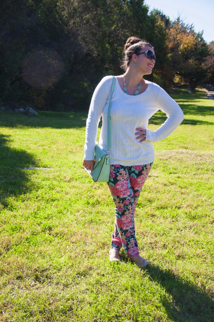 Floral pants and mint