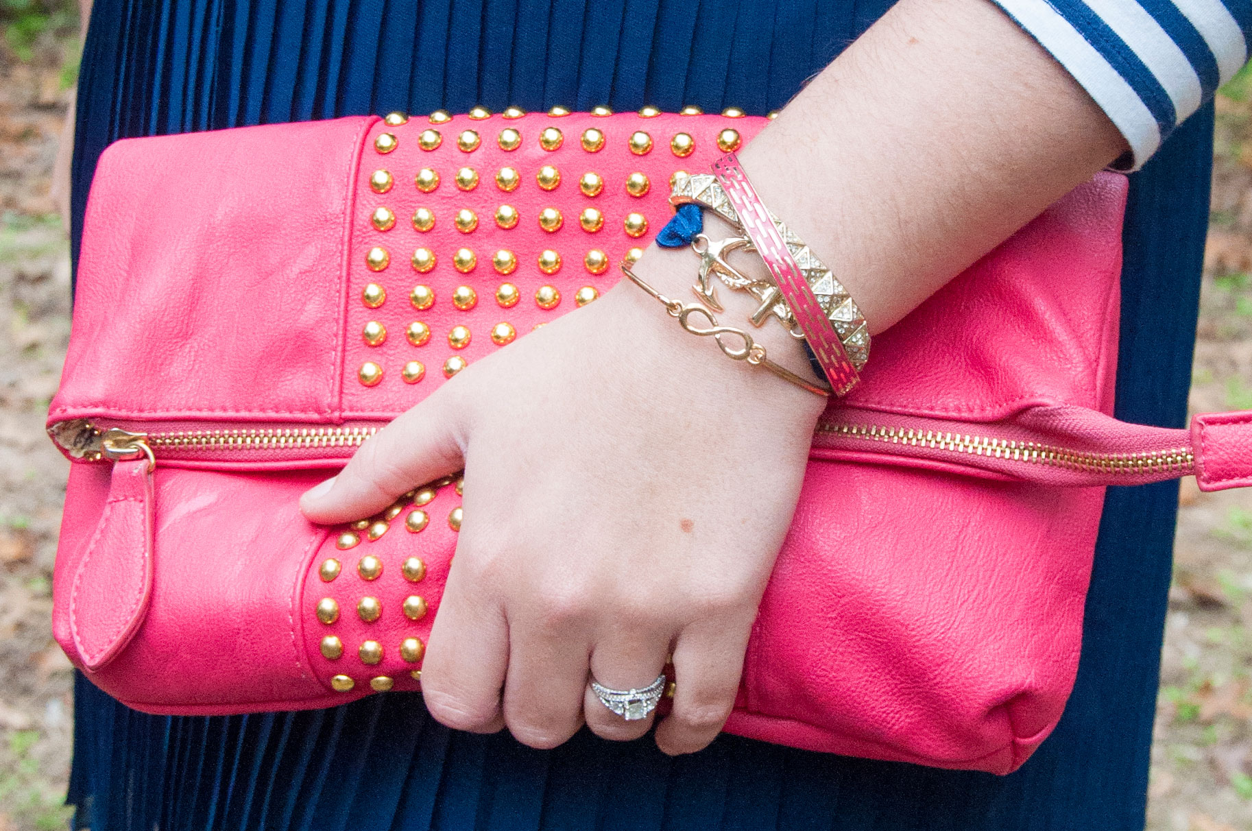 PInk and gold clutch