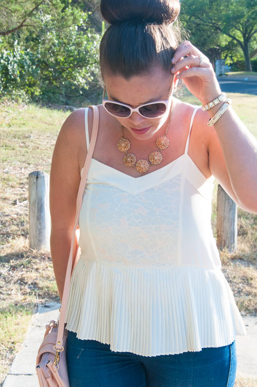 All That Glitters- Pale pink and cream outfit