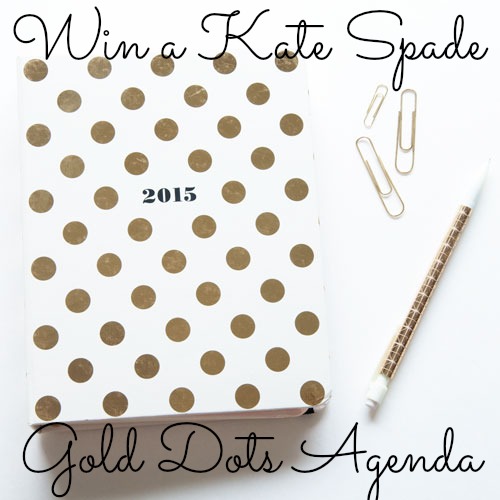 Kate Spade Gold Dots Agenda Giveaway 2015