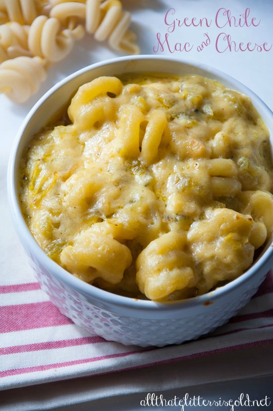 Mac and cheese with green chiles- to die for